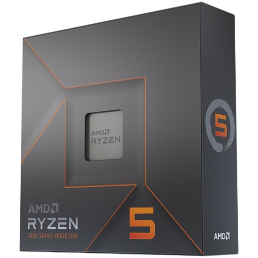 AMD CPU Desktop Ryzen 5 6C/12T 7600X (4.7/5.0GHz Boost,38MB,105W,AM5) box, with Radeon Graphics 100-100000593WOF *