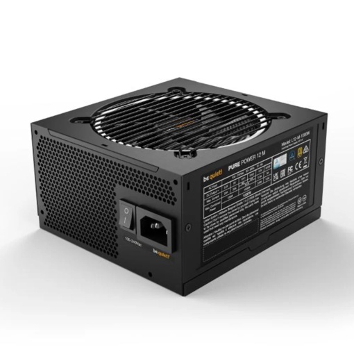 be quiet! PURE POWER 12 M 1000W, 80 PLUS Gold efficiency (up to 93.1%), ATX 3.0 PSU with full support for PCIe 5.0 GPUs and GPUs with 6+2 pin connectors, Exceptionally silent 120mm be quiet! fan BN345