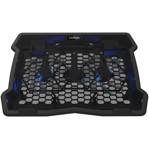 CANYON NS03, Cooling stand dual-fan with 2x2.0 USB hub, support up to 10”-15.6” laptop, ABS plastic and iron, Fans dimension:125*125*15mm(2pcs), DC 5V, fan speed: 800-1000RPM, size:340*265*30mm, 435g CNE-HNS03