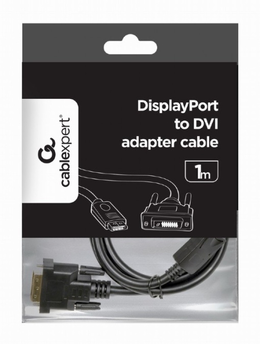 Gembird MONITOR Cable, DisplayPort/DVI-D(24+1) M/M, 1m CC-DPM-DVIM-1M