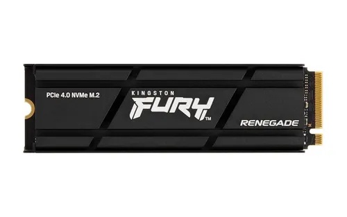 Kingston M.2 NVMe 1TB, 2280, PCIe Gen 4x4, FURY Renegade, 3D TLC NAND, Read up to 7,300 MB/s, Write up to 6,000 MB/s, Includes cloning software, w/Heatsink SFYRSK/1000G *