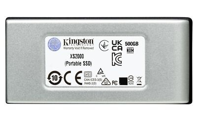 Kingston Portable SSD 4TB, XS2000, USB 3.2 Gen.2x2 (20Gbps), Read up to 2,000MB/s, Write up to 2,000 MB/s, For 4K/8K videos and high resolution photos SXS2000/4000G