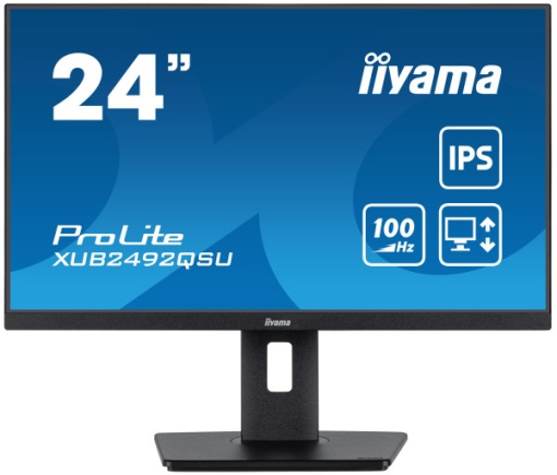 Monitor 23.8" Iiyama XUB2492QSU-B1 IPS 2560x1440/100Hz/0.5ms/HDMI/DP/USB/zvučni *