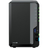 Synology DS225+, Tower, 2-bays 3.5'' SATA HDD/SSD, CPU Inte Celeron J4125 4-core (4-thread) 2.0 GHz, burst up to 2.7 GHz, 2 GB DDR4 non-ECC (expandable up to 6 GB), 1xRJ-45 1GbE LAN, 1xRJ-45 2.5 GbE LAN, 2xUSB 3.2 Gen 1, 1.3 kg, 3yr warranty DS225PLUS