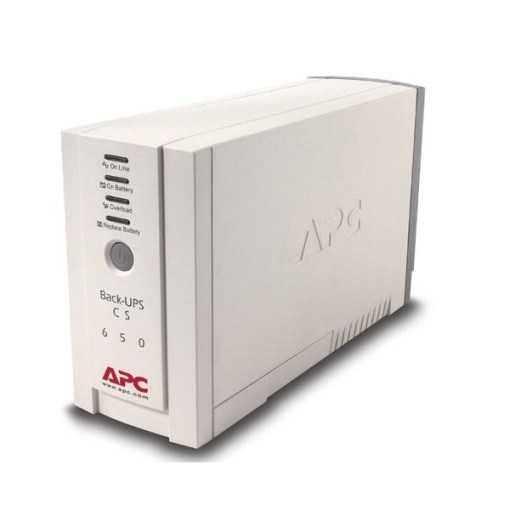APC APC Back-UPS 650VA, Standby, Tower, 650VA/400W, 230V, 4x IEC C13 (3x Full + 1x Surge), Battery 9Ah (RBC17), Line Protection RJ-45 phone/fax/modem/DSL BK650EI