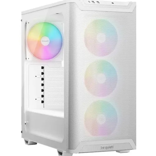 be quiet! PURE BASE 501 LX White, MB compatibility: ATX / M-ATX / Mini-ITX, Four pre-installed Light Wings LX PWM 140mm fans, ARGB controller and ARGB-PWM hub for 6 fans, Ready for water cooling radiators up to 360mm BGW79