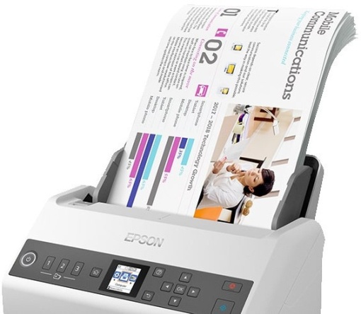 Epson Scanner WorkForce DS-730N, Sheetfed, A4, ADF (100 pages), 40 ppm, USB, LAN, LCD B11B259401
