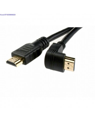 Gembird MONITOR Cable, High Speed HDMI 4K with Ethernet, HDMI/HDMI M/M, Gold Plated, 90 degrees angled connector, 1.8m CC-HDMI490-6