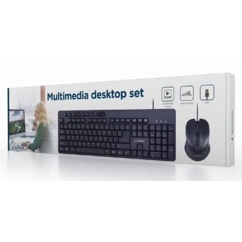 Gembird Multimedia Desktop Set US, USB, Black KBS-UM-04