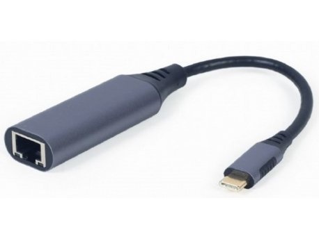 Gembird USB-C to Gigabit Ethernet Adapter, Cable 0.15m, Space Grey A-USB3C-LAN-01