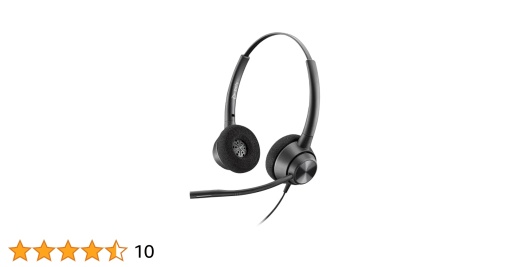HP Poly HP Poly EncorePro 320 with Quick Disconnect Binaural Headset TAA, Black, 2yw 77T26AA