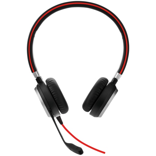 JABRA EVOLVE 40 UC Stereo USB Headband, Noise cancelling, USB and 3.5 jack connectivity, with mute-button and volume control on the cord, Busylight , Discret boomarm 6399-829-209