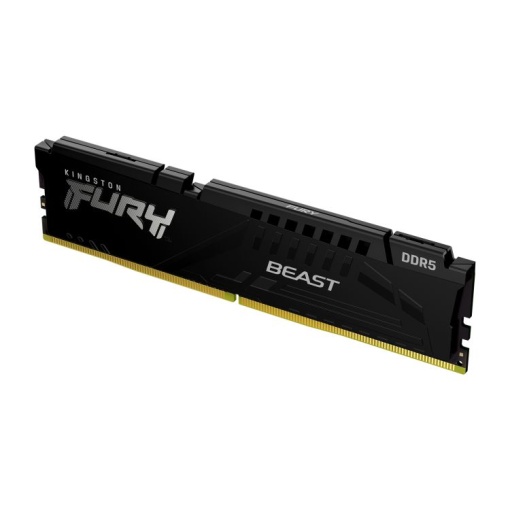 Kingston DDR5 16GB 6400MT/s [FURY BEAST], Non-ECC UDIMM, CL32 1.4V, 288-Pin 1Rx8, White, w/Heatsink, XMP KF564C32BW-16