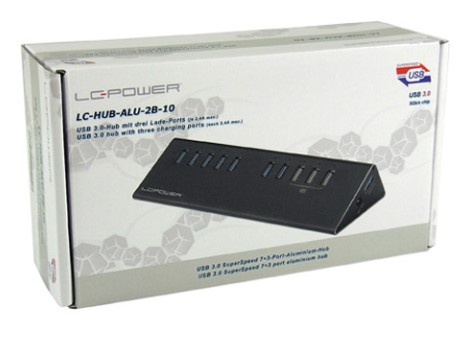 USB LC Power LC-HUB-ALU-2B-10 HUB 7+3port USB3.0 Aluminium