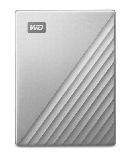 Western Digital External HDD 1TB, My Passport Ultra, USB3.2 Gen1 Type-C/Type-A, Silver WDBC3C0010BSL-WESN