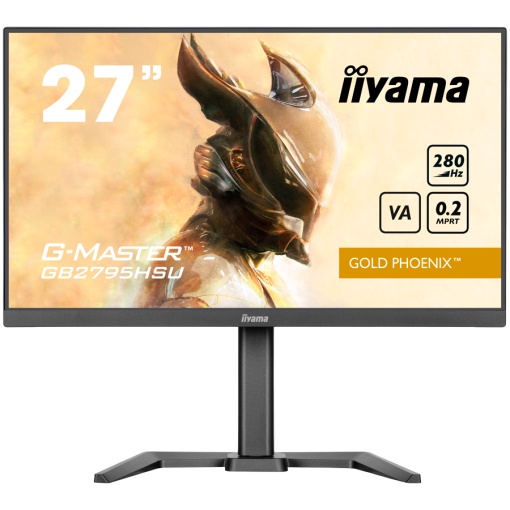 27inch Fast VA Gaming G-Master Gold Phoenix Free Sync Premium 1920x1080 at280Hz 300cd 4000:1 HDMI DP Speakers USB Black Tuner 15cm Height Stand GB2795HSU-B1