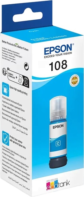 Epson 108 EcoTank Cyan ink bottle C13T09C24A