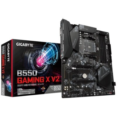 Gigabyte AM4, AMD B550 Chipset, 4 xDDR4 DIMM, Supports AMD Ryzen 5000 Series/ Ryzen 5000 G-Series/ Ryzen 4000 G-Series and Ryzen 3000 Series Processors B550 GAMING X V2 *
