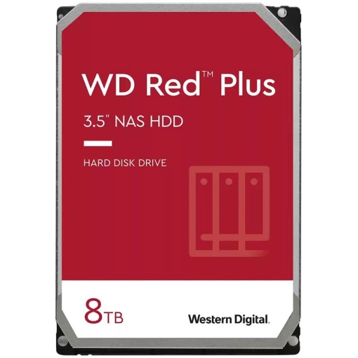 HDD NAS WD Red Plus 8TB CMR, 3.5'', 256MB, 5640 RPM, SATA, TBW: 180 WD80EFPX *