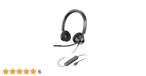 HP Poly HP Poly Blackwire 3320 Stereo USB-C Headset +USB-C/A Adapter, Black, 2yw 8X219AA