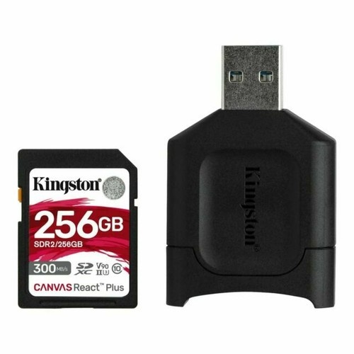 Kingston SD Card 256GB, Canvas Go! Plus, SDXC Class10 UHS-1 U3 V30, Read up to 200MB/s, Write up to 160MB/s, for 4K and FullHD video recording SDG4/256GB