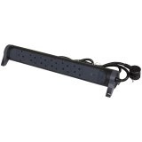 LEGRAND - 694513 Power strip BLACK 6x2P + E with cable 1.5 meters with lightning protection Premium Legrand LN694513