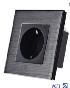 16A EU Wi-Fi WALL SOCKET AL Crni (TUYA)