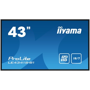 43" 1920x1080, IPS panel, 1% Haze, Landscape mode, Speakers 2x 10W , VGA, 3x HDMI, 350cd/m², Media Play USB Port, Control LAN / RS232C, VESA 400x400 LE4341S-B1 - Img 1