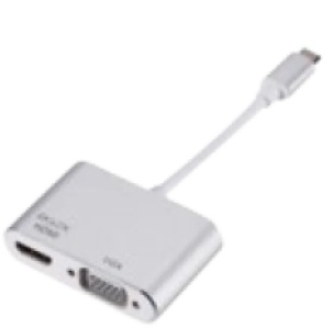 Adapter Stars Solutions USB-C na HDMI/VGA sivi - Img 2