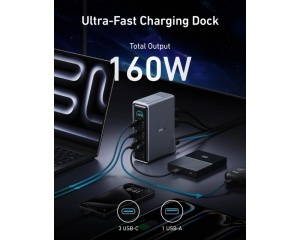 ANKER Prime Docking Stanica 160W, 14u1, Dual Display, siva - Img 2