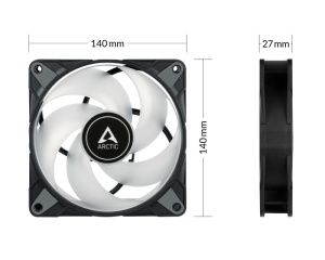 ARCTIC P14 PWM PST A-RGB 140mm ventilator crni (ACFAN00239A) - Img 1