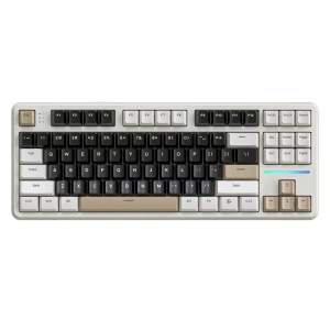 Bežična gaming tastatura Attack Shark X87 Mehanička/TriMode/4000mAh/Hot Swap/Cheese White