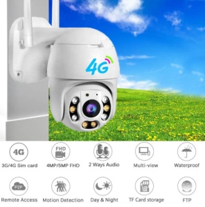 CAM-IP4MP-EP9 4G GMB kamera 4 mpix microSD iCSee xmeye pro app Two-way voice PTZ ip66 - Img 3