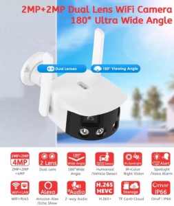 CAM-IP4MP-N4D2J GMB kamera 4 mpix microSD iCSee xmeye pro app Two-way voice, wide 180, ip66 32:9pano - Img 7