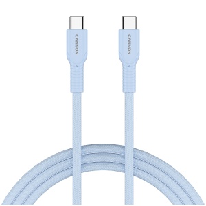 CANYON cable OnWire 60CL C-C 60W COLOR Braided 1m Light Blue CND-CCAP60AB10LBL - Img 5