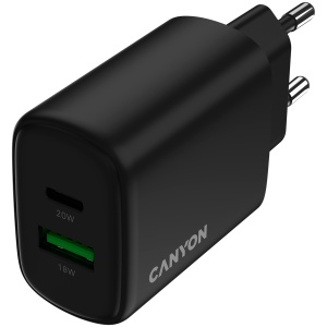 CANYON charger OnCharge 200 20W 1xPD 1xQC EU Black CNE-CHA200-31 - Img 4