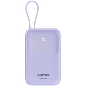CANYON power bank OnPower 101 built-in cable 10000 mAh PD22.5W Purple CNS-CPB101PU - Img 1