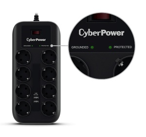 CyberPower produžni kabl sa prenap. zaštitom 8xŠuko, 2xUSB - Img 3