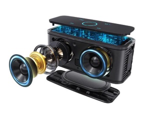 Doss BT SoundBox zvučnik DS-1681 V5.0 IPX5 snaga 6Wx2 Touch panel beli - Img 2