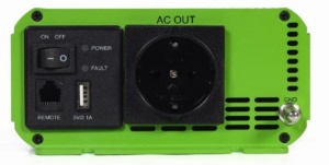 EG-PWC-PS500-01 Gembird 12V Cist sinusni auto inverter DC/AC 500W + USB port, 1,95KG - Img 4