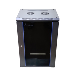 Extralink 18U 600x450 Black, Rackmount cabinet, wall mounted - Img 2