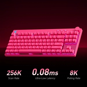 Gaming tastatura MCHOSE Mix 87 Hall Effect Magnetic Switch rose red - Img 2