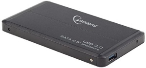Gembird HDD/SSD External Enclosure, 2.5", SATAIII, USB3.0, Aluminium, Black EE2-U3S-2