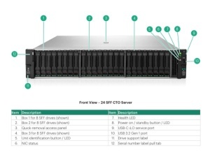 HPE DL380 Gen12 Intel 12C 6505P 2.2GHz 32GB 24SFF MR416i-o 2x2.4TB SAS4x1Gb-T 2x1000W 2U Rack Server