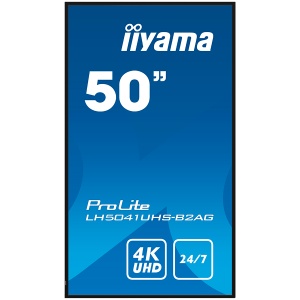 IIYAMA LFD PROLITE LH5041UHS-B2AG 50" Professional Digital Signage 4K 24/7 3840x2160 VA 16:9 500cd 5000:1 landscape, portrait LH5041UHS-B2AG - Img 3