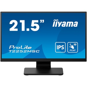 IIYAMA Monitor LED T2252MSC-B2AG 21.5" PCAP 10pt Touchscreen monitor featuring IPS panel technology, Edge-to-Edge glass design and Anti Glare coating HDMI DP USB HUB Tilt 3y T2252MSC-B2AG