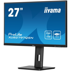 IIYAMA Monitor LED XUB2797QSN-B2 27" IPS 2560 x 1440 @100Hz 300 cd/m² 1300:1 1ms HDMI DP USB-C 65W RJ45 Daisy Chain USB Hub 3.2 height, swivel, tilt, pivot (rotation both sides), 3-side borderless design, matte finish XUB2797QSN-B2 * - Img 3