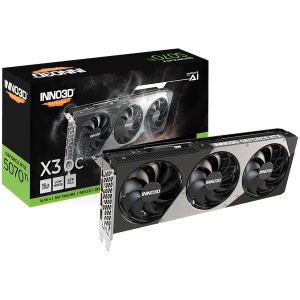 INNO3D NVIDIA RTX 5070 Ti X3 16GB GDDR7 256 bit, 2452MHz / 28Gbps, 3x DP, 1x HDMI, 3 fan 2 slots N507T3-16D7-176068N
