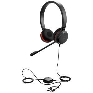 JABRA Evolve 20 SE, Stereo MS, USB C/A adapter, Leather 4999-823-369