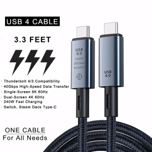 Kabl USB4 Tip C-Tip C KT-USB4C240W Kettz 40Gbps 20V 5A - Img 3